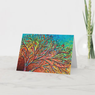 Carte Sunrise Treetop Birds