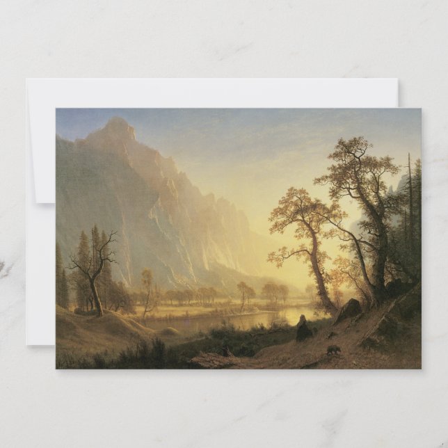 Carte Sunrise, Vallée de Yosemite par Albert Bierstadt (Devant)