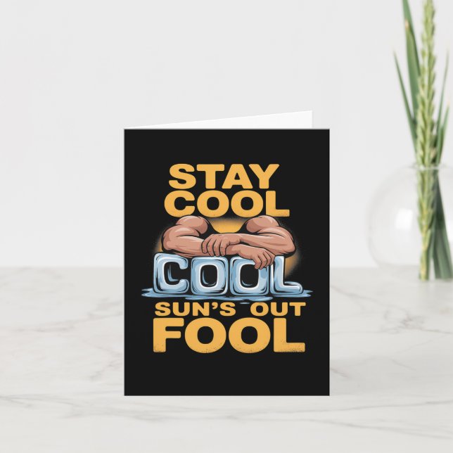 Carte Sun's Out Fool amusant Humour de construction de c (Devant)