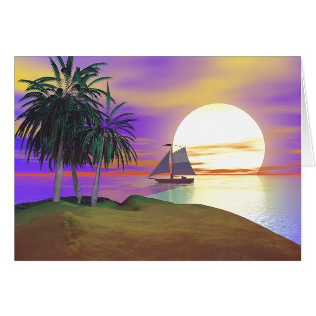 Carte Sunset (Devant horizontal)