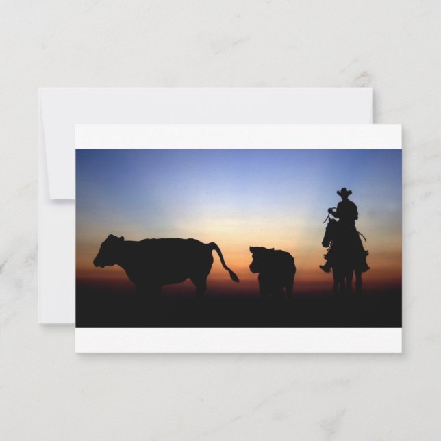 Carte Sunset Cowboy (Devant)