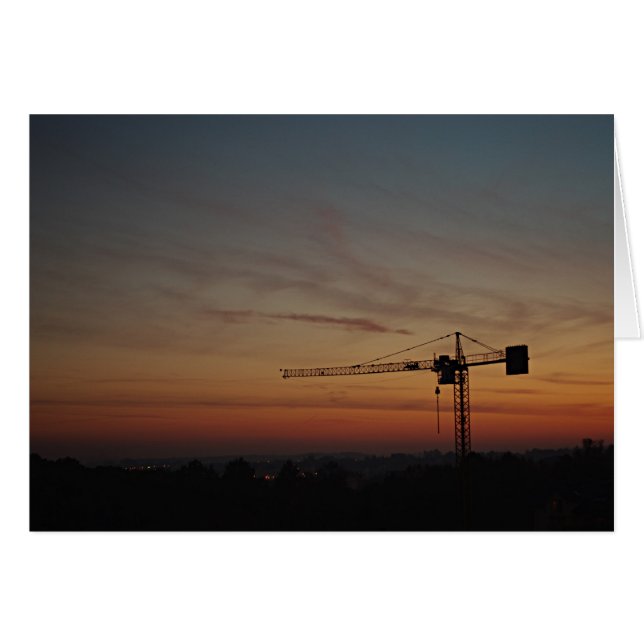 Carte Sunset Crane (Devant horizontal)