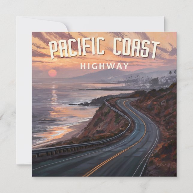 Carte Sunset de la route côtière du Pacifique (Devant)