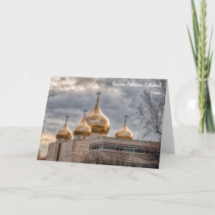 Carte Sunset on Russian Orthodox Cathedral in Paris