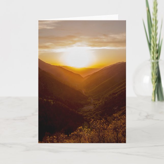 Carte Sunset Over Mountains (Devant)
