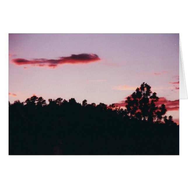 Carte Sunset Silhouette (Devant horizontal)