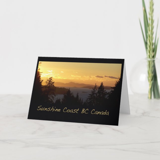 Carte Sunset Sunshine Coast BC (Devant)