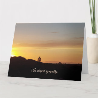 Carte Sunset sympathy card 