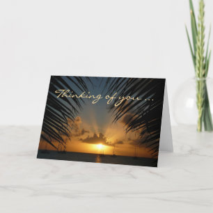 Carte Sunset Through Palm Fronds