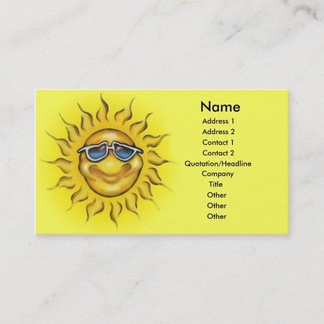 Carte Sunshine (Devant)