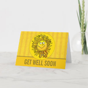 Carte Sunshine soleil get Well Card Caricature mignonne