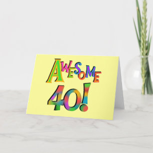 Carte Super 40 T-shirts et cadeaux d'anniversaire