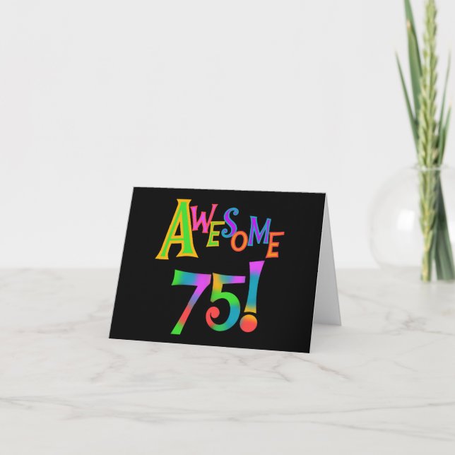 Carte Super 75 T-shirts et cadeaux d'anniversaire (Devant)
