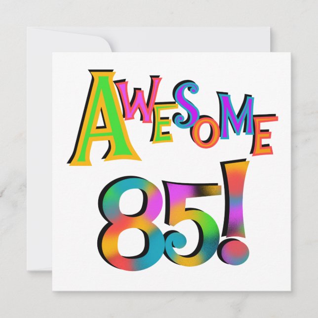 Carte Super 85 T-shirts et cadeaux d'anniversaire (Devant)