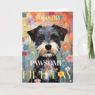 Carte Super Chien Mignon Joyeux Anniversaire
