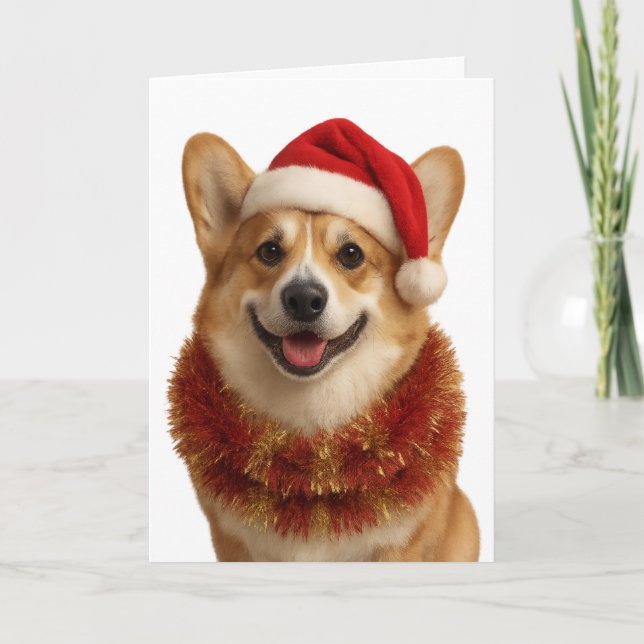 Carte Super cute Corgi Christmas card (Devant)