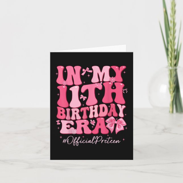 Carte Super Dans Mon 11E Anniversaire Era Coquette Bow A (Devant)