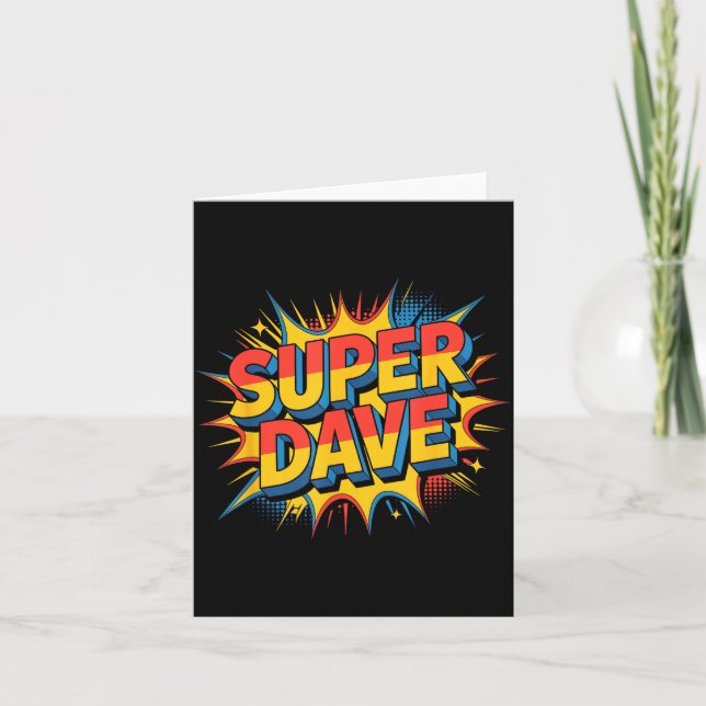 Carte Super Dave Funny Name Daves  (Devant)