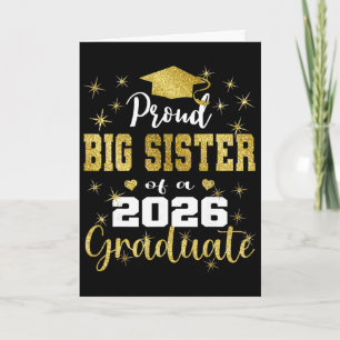 Carte Super fière grande sœur de la remise des diplômes