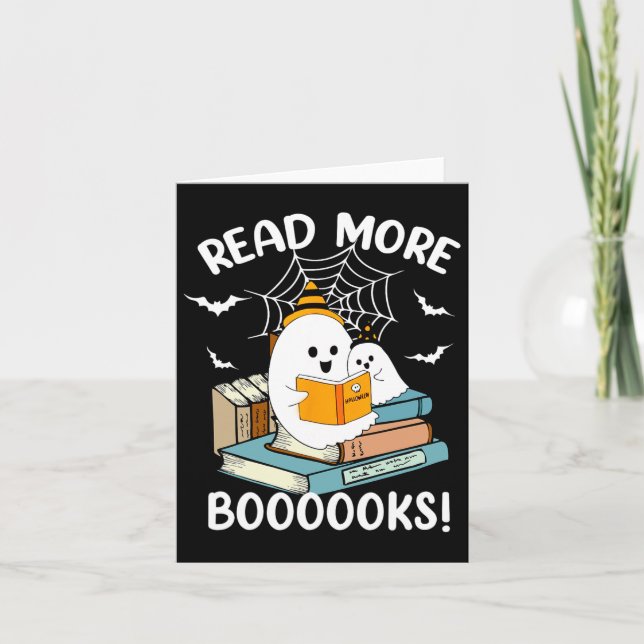 Carte Super Halloween Ghost Lire plus Livres Libraria (Devant)