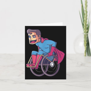Carte Super-héros en fauteuil roulant Je suis amputé Han