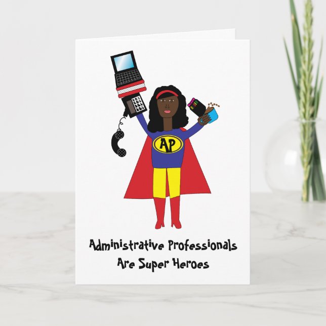 Carte Super Héros professionnel administratif Noir (Devant)