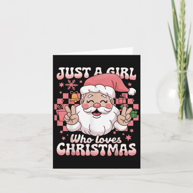 Carte Super Juste Une Fille Qui Aime Noël Noël Noël Père (Devant)