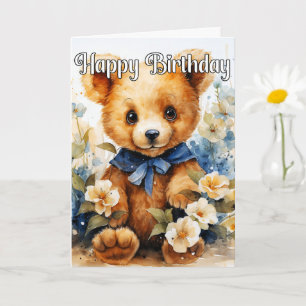 Carte Super mignon petit ours en peluche