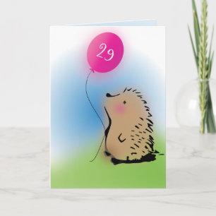 Carte Super mignon souhait d'anniversaire de hérisson