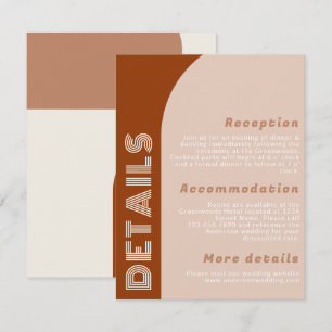 Carte Super moderne Arch Retro Mariage en terre cuite