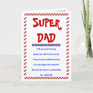 CARTE SUPER PAPA, SUPER ENFANT