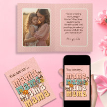 Super personnalisé Mama blush avec photo pliée