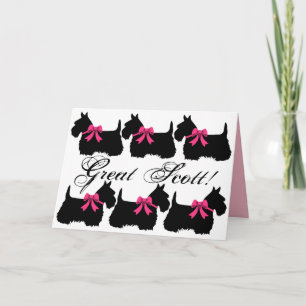 Carte "Super Scott !", Scottish Terrier, C'est une fille