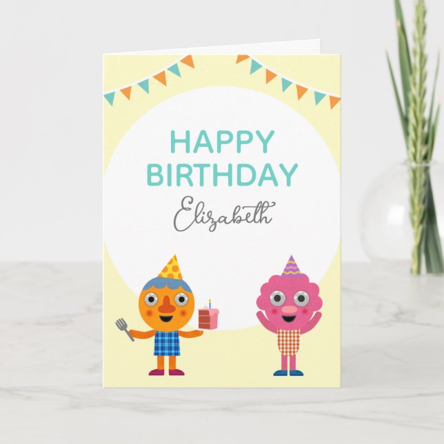 Carte Super Simple | Copains et nouilles Anniversaire ja (Devant)