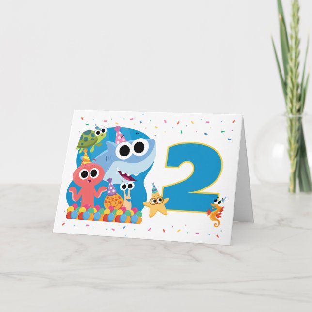 Carte Super simple | Finny Shark Confetti Anniversaire (Devant)