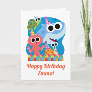 Carte Super Simple   L'anniversaire de Finny le requin a