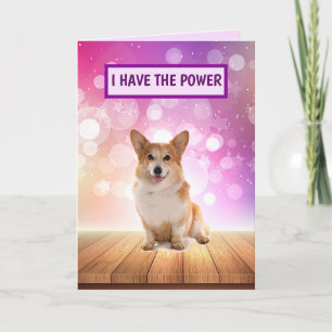 Carte Super star Corgi va bien