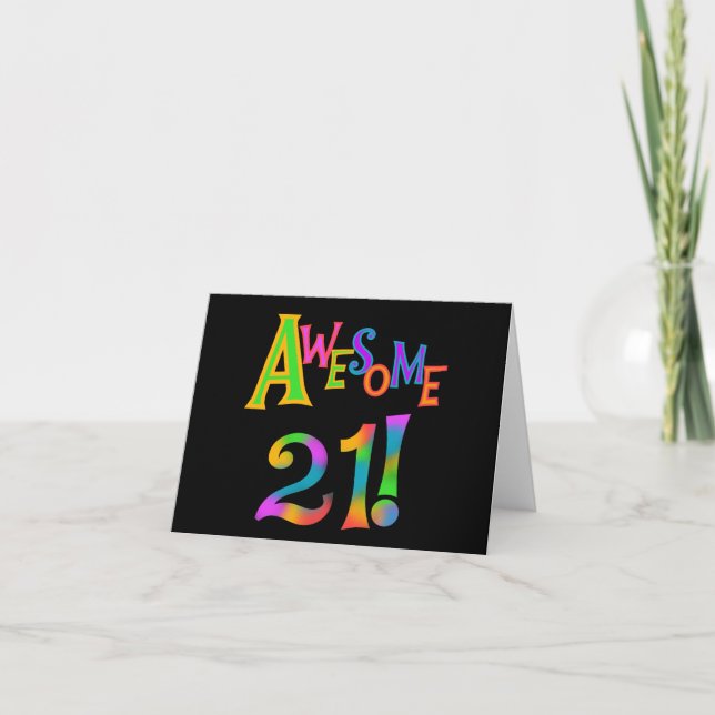 Carte Superbe 21 T-shirts et cadeaux d'anniversaire (Devant)
