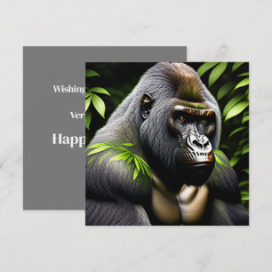 Carte Superbe Gorille Argent - Jungle King