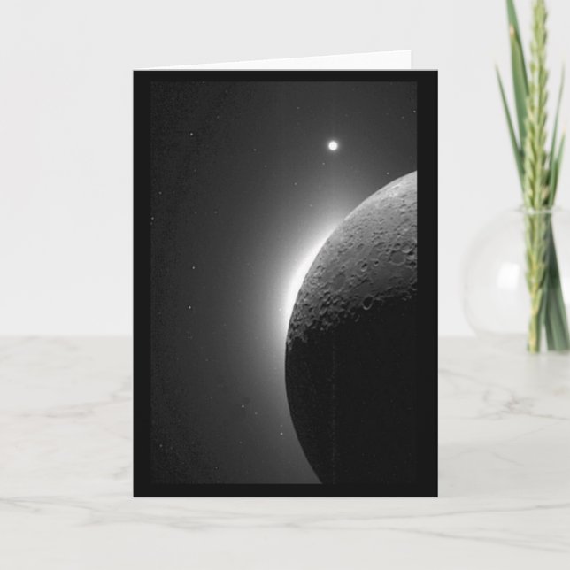Carte Superbe image de la NASA, la Lune éclairée par la  (Devant)