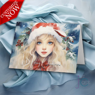 Carte Superbe Noël Ice Princess Holiday