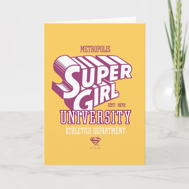 Carte Supergirl Metropolis University Athletics Départem (Devant)