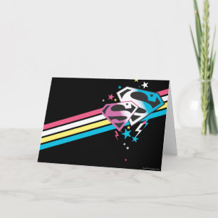 Carte Supergirl Rainbow Stripes