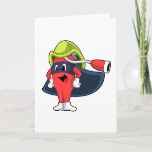 Carte Superhero comme pompier
