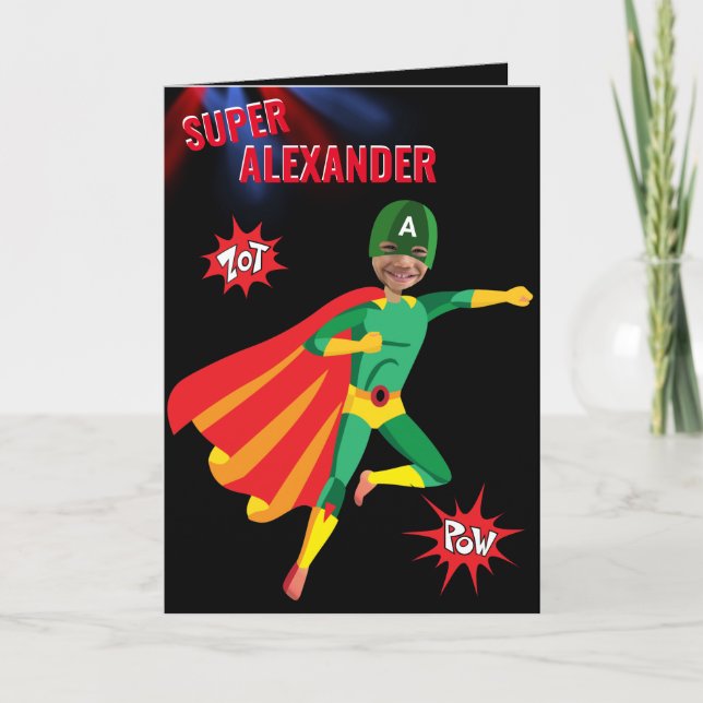 Carte Superhero Extraordinaire Flying Boy Fab Anniversai (Devant)