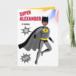 Carte Superhero Extraordinaire unique garçon Fabuleux an