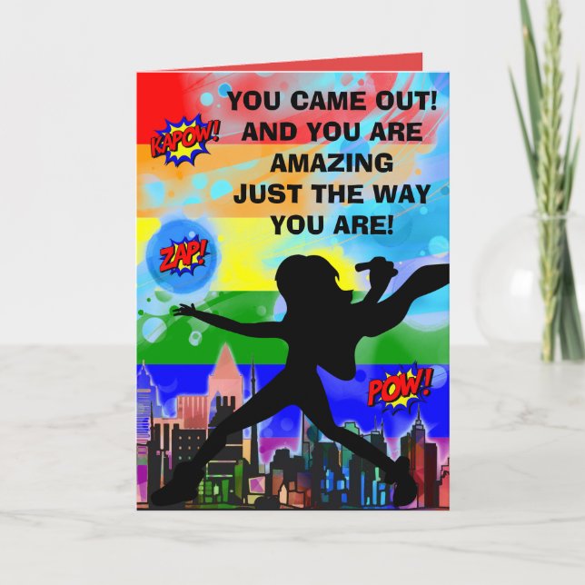 Carte Superhero Femme Sortie (Devant)
