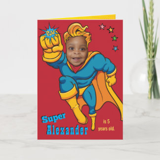 Carte Superhero Flying Photo Spécialisé Anniversaire