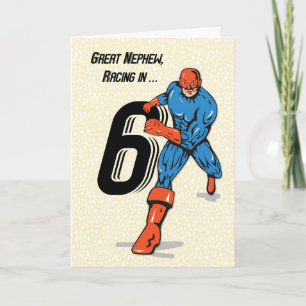 Carte Superhéros du grand neveu 6ème anniversaire
