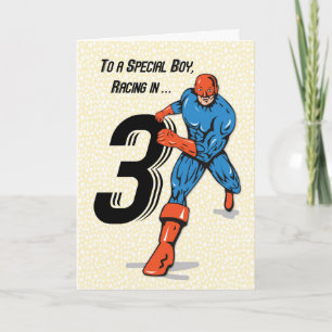 Carte Superhéros spécial garçon 3e anniversaire